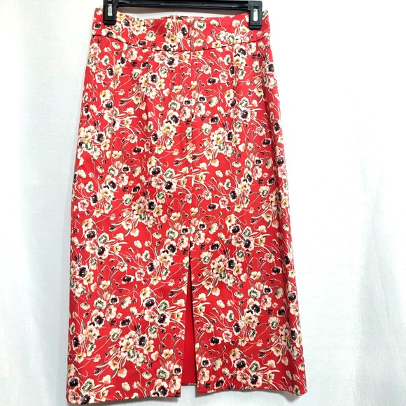 Antonio Melani Womens Size 2 Fitted Pencil Skirt Floral Lined Waistband Back Zip - Picture 6 of 11